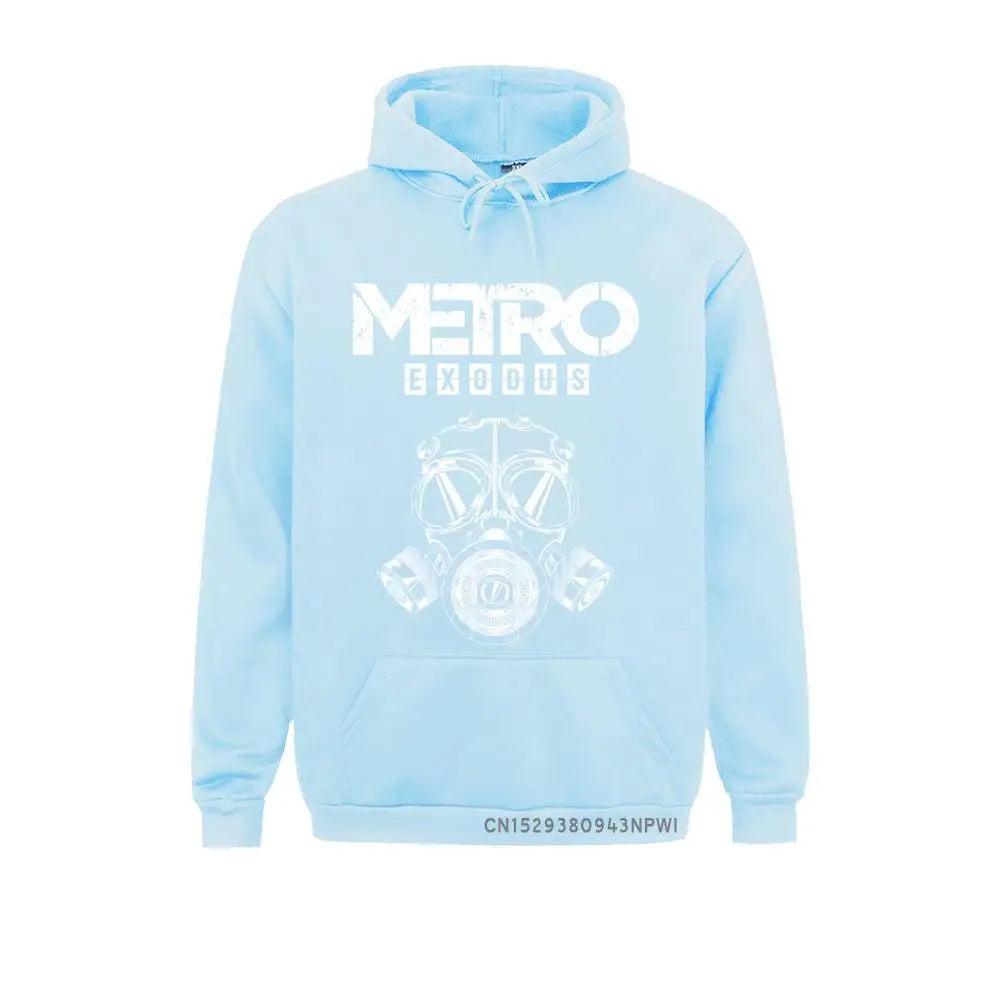 Men Sweatshirt Metro Exodus Hoodies Gas Mask Toxic Games Gaming Artyom Haunter Long Sleeves Coats Hooded Clothing