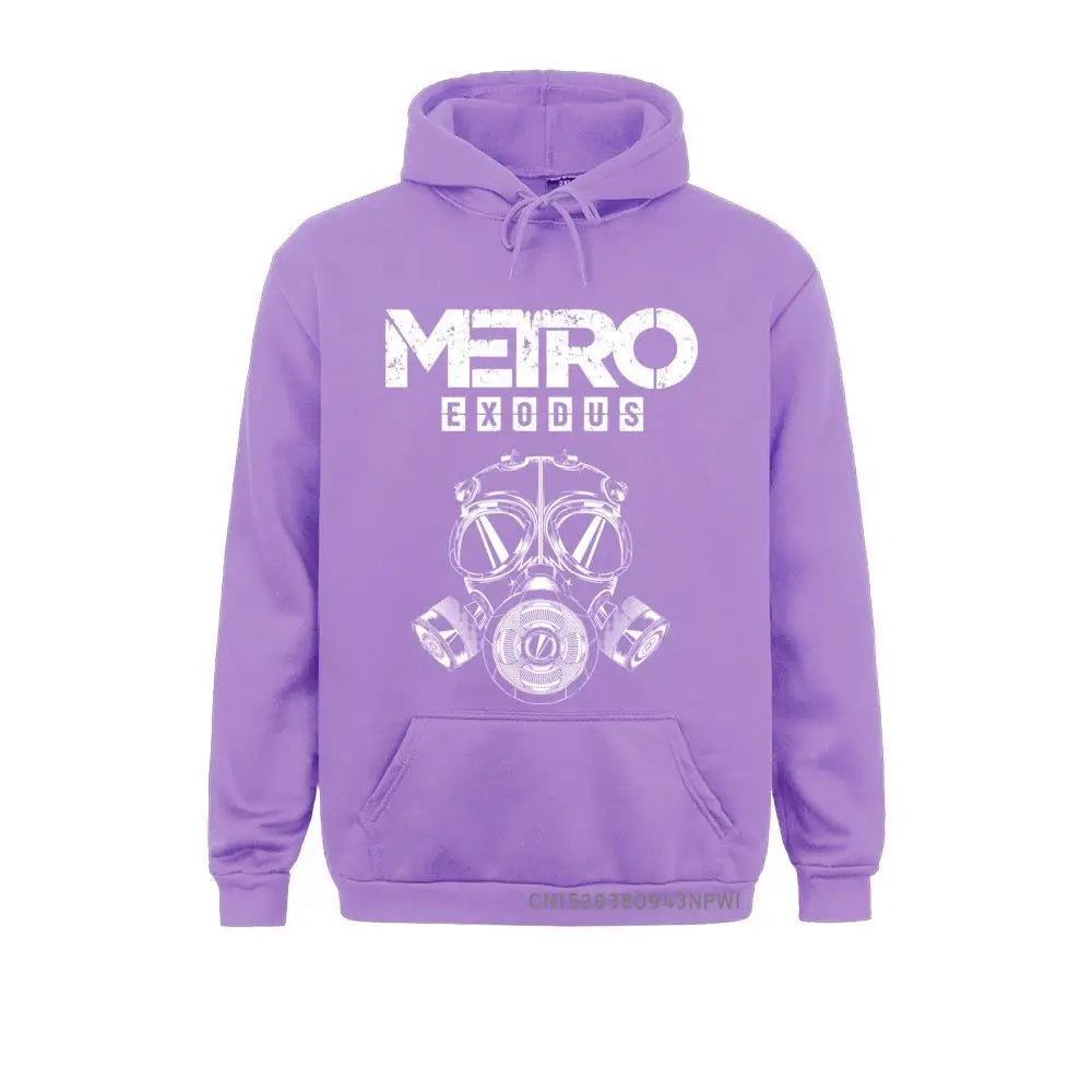 Men Sweatshirt Metro Exodus Hoodies Gas Mask Toxic Games Gaming Artyom Haunter Long Sleeves Coats Hooded Clothing