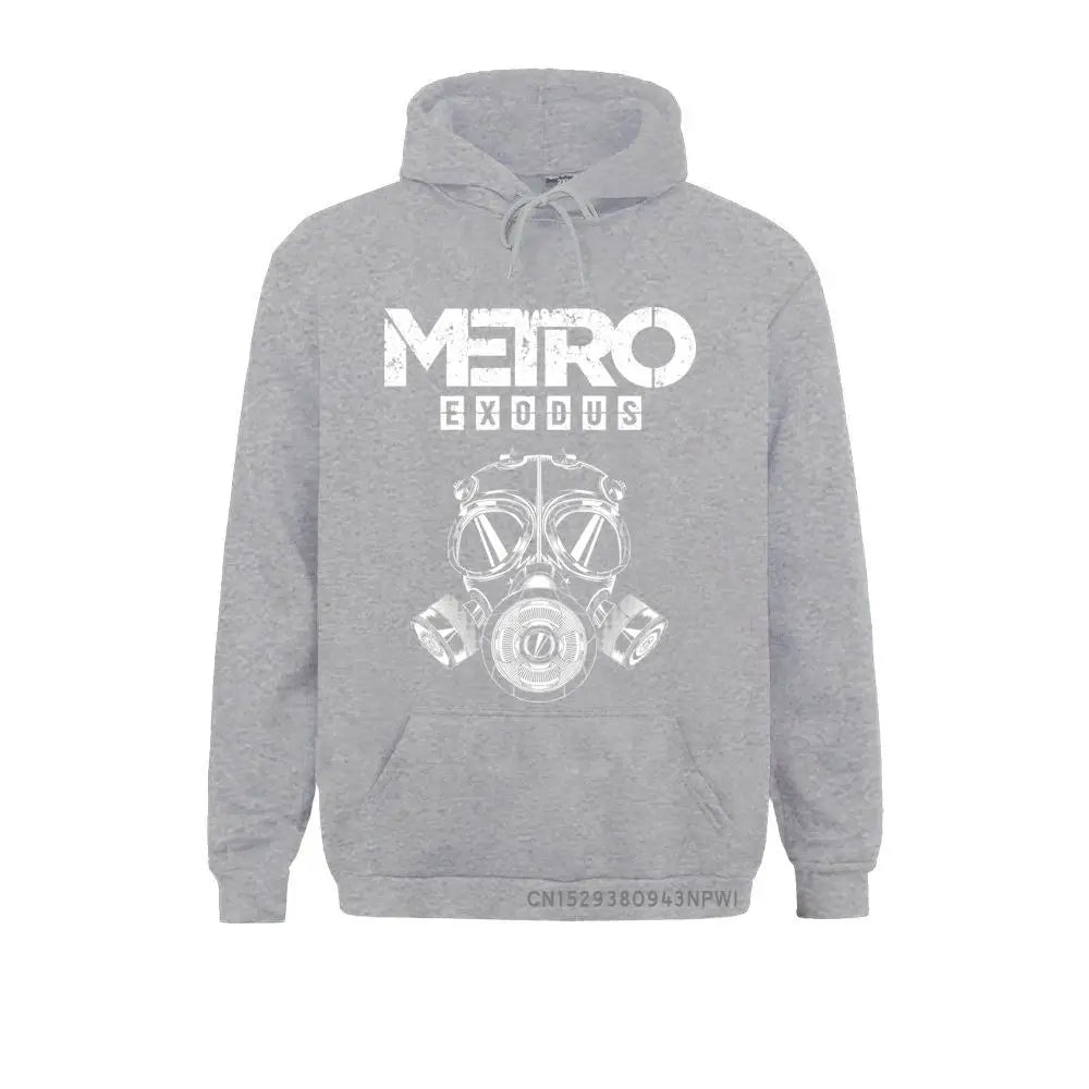 Men Sweatshirt Metro Exodus Hoodies Gas Mask Toxic Games Gaming Artyom Haunter Long Sleeves Coats Hooded Clothing