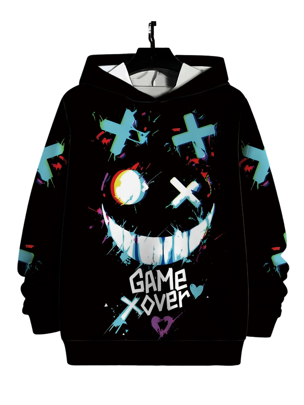 New Arrival Personality Hoodies Smile Face Printed Pullover Men Women Casual Oversized Hooded Sweatshirts Cool Hoodie