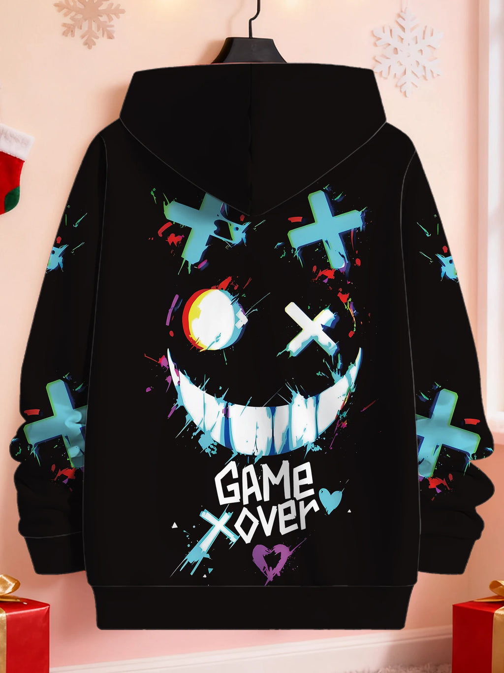 New Arrival Personality Hoodies Smile Face Printed Pullover Men Women Casual Oversized Hooded Sweatshirts Cool Hoodie
